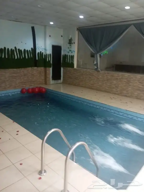 استراحة قسمين مسبحين كبار وصغاروالعاب مائيه وملعب صابوني 1