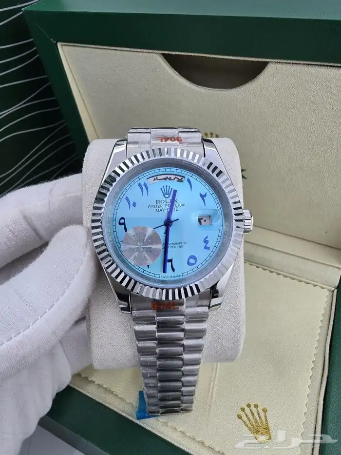 ROLEX رولكس رجالي موديل داي ديت تاريخ ويوم عربي تماتيك س 5