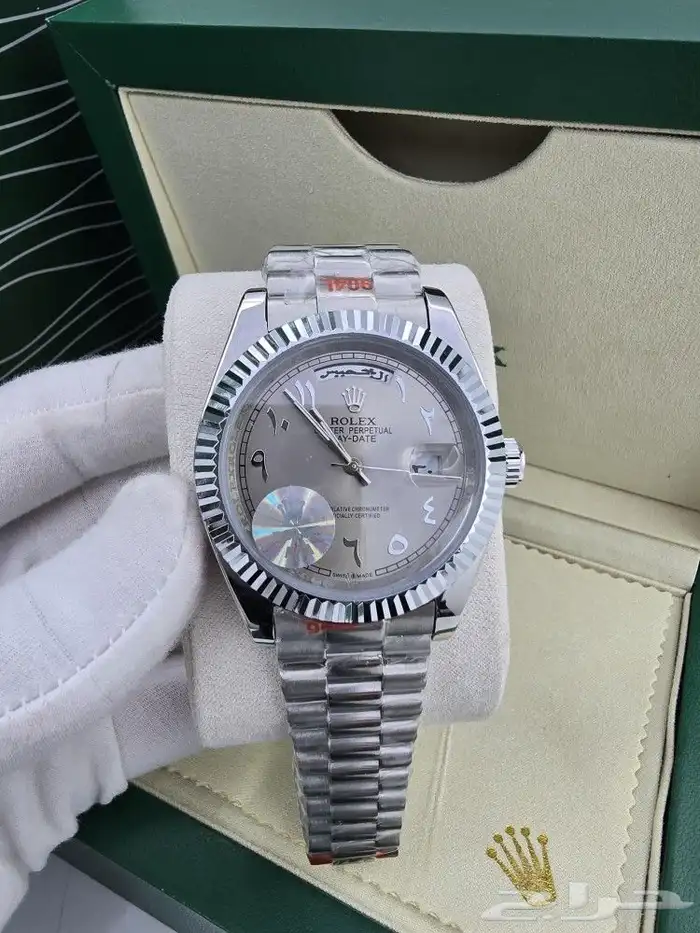 ROLEX رولكس رجالي موديل داي ديت تاريخ ويوم عربي تماتيك س 4