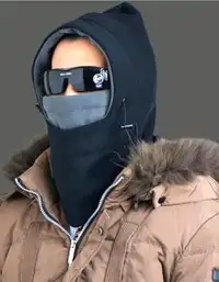 قناع الشتاء من الصوف مبطن فرو ناعم 5