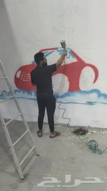 خطاط ورسام اعمال يدويه وثرى دى.رسم مدارس.فلل.قصور.كافيهات. 5