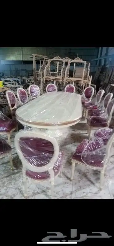 خشب زان مصري طاولات طعام كراسي سفره مجلس 7