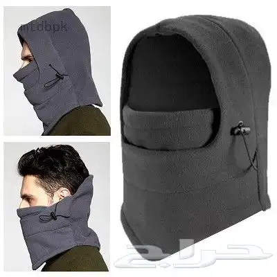 قناع الشتاء من الصوف مبطن فرو ناعم 0