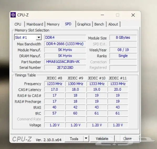 لابتوب HP intel i5 8GB RAM 1TB SSD 64bit windows 11 7