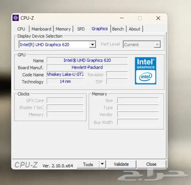 لابتوب HP intel i5 8GB RAM 1TB SSD 64bit windows 11 9