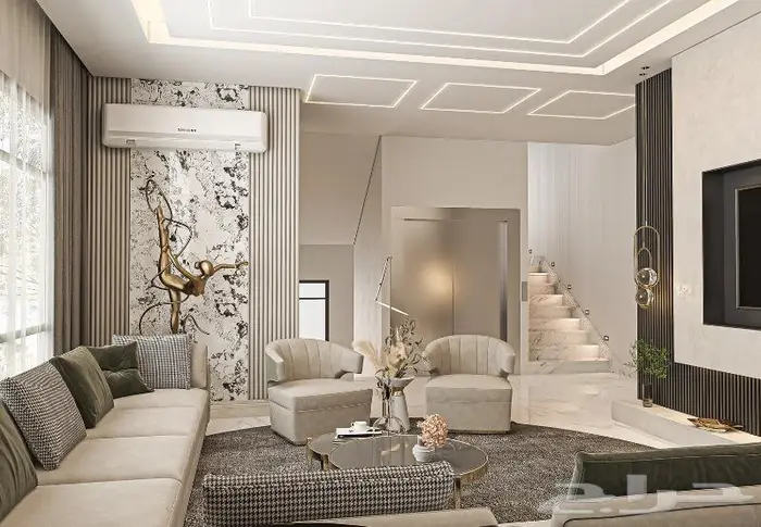 مهندس تصميم داخلي و خارجي - غرفه معيشه عائليه 3