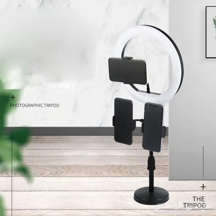 للبيع حامل الجوال ستاند ليد مع ثلاث خيارات للاضاءة 0