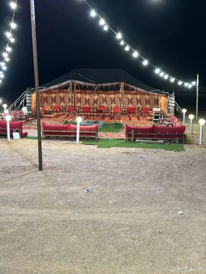 مخيم للبيع قسمين أو قسم منصوبه في الموقع 1