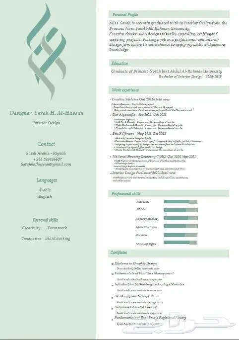 تصميم السيرة الذاتية CV او ATS CV باحترافية واقل تكلفة ووقت 4