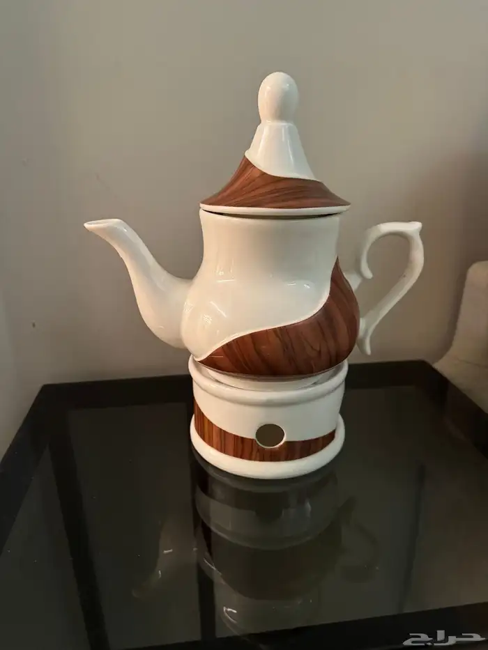 طقم ابريق مع قاعده تسخين 0