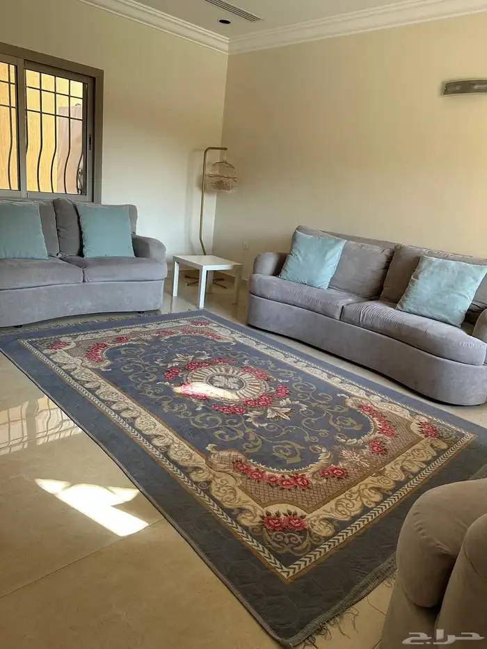 كنب امريكي من اشلي ثلاث قطع يشيل 10 اشخاص 2 ثلاثيه 1 رباعيه 0