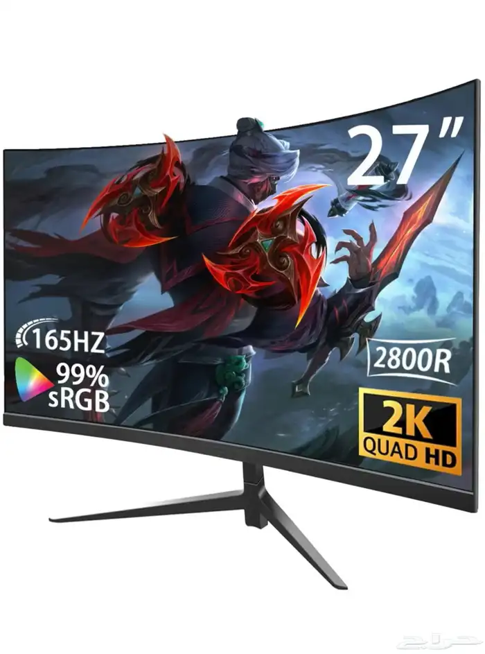 شاشة العاب 2K منحنيه 27 بوصة 165 هرتز 1 مللي 0