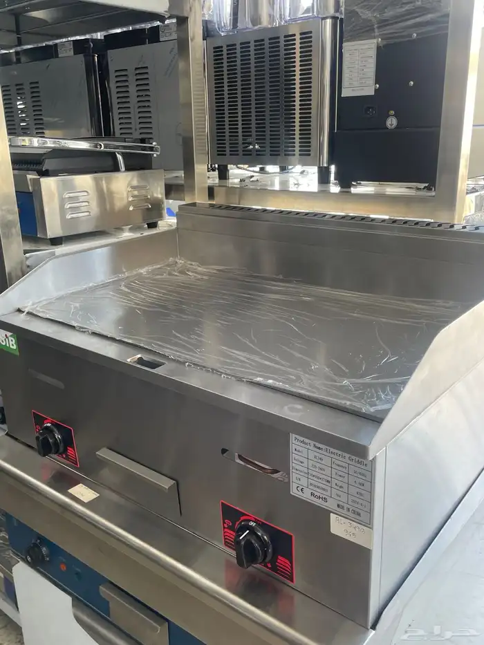 جريل استيل صاج برجر كهربائي معدات مطعم استيل 0