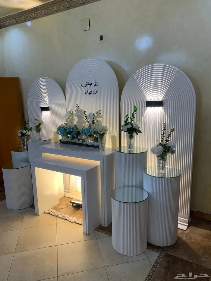 حفلات الرياض كوش مداخل استقبال ديكورات طاولات عشاء 3