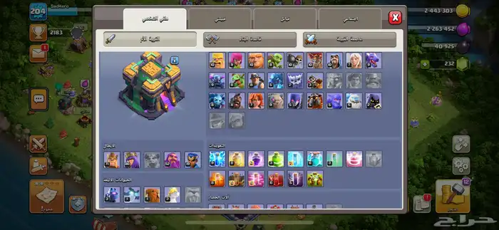 حساب كلاش اوف كلانس تاون 14 1