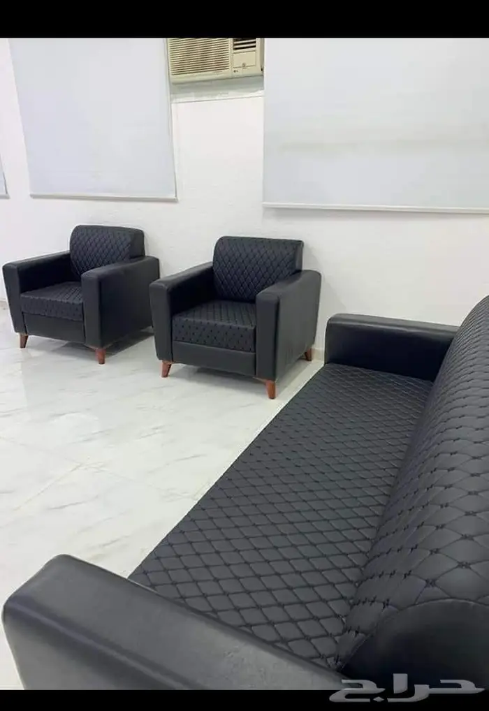 جديد اثاث كنب مكتبي جلد فخم (وطقم كنبات وطني تفصيل في ورشة) 7