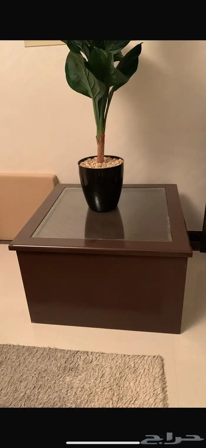 اثاث مودرن وسجاد وستاره وطاوله جانبيه كبيره وطاوله تلفزيون 0