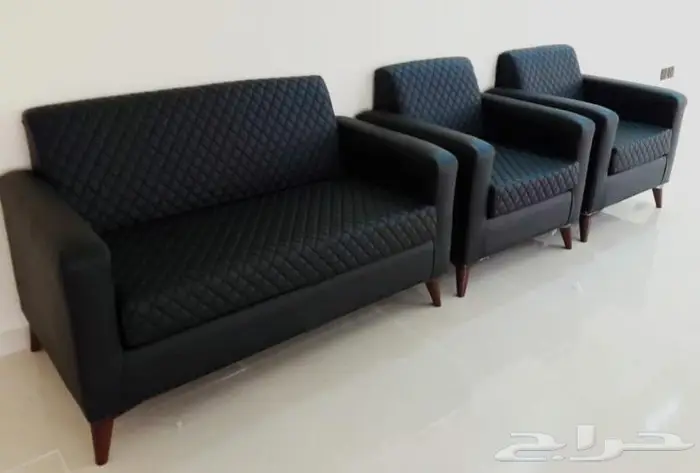 جديد اثاث كنب مكتبي جلد فخم (وطقم كنبات وطني تفصيل في ورشة) 24