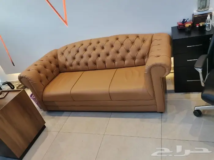 جديد اثاث كنب مكتبي جلد فخم (وطقم كنبات وطني تفصيل في ورشة) 19