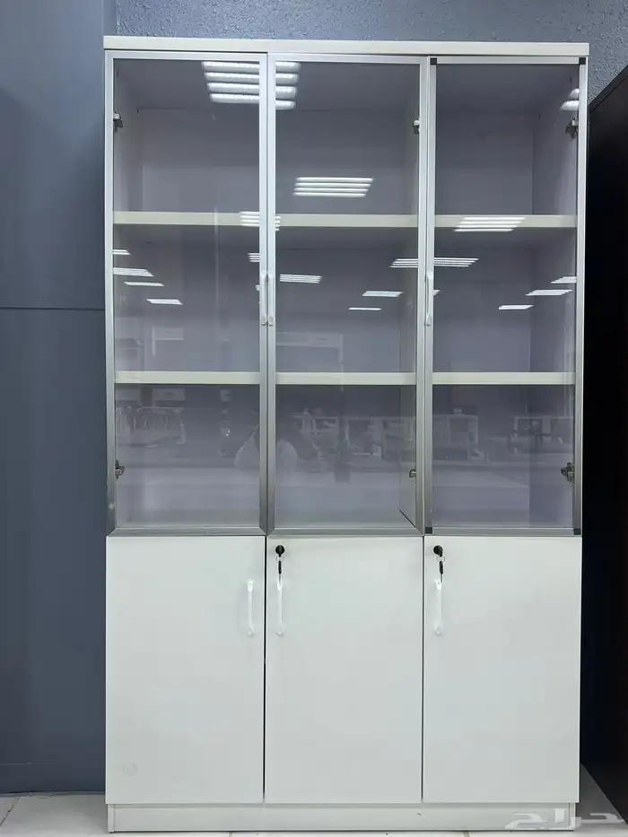 مكتب ابيض و رصاصي طقم مودرن فخم ورك ستيشن طاولة اجتماع كنب 49