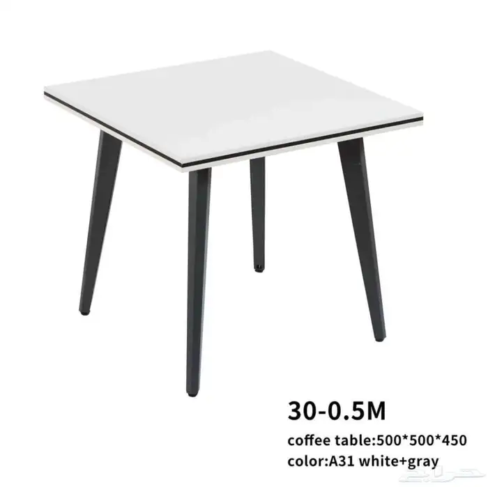 مكتب ابيض و رصاصي طقم مودرن فخم ورك ستيشن طاولة اجتماع كنب 50