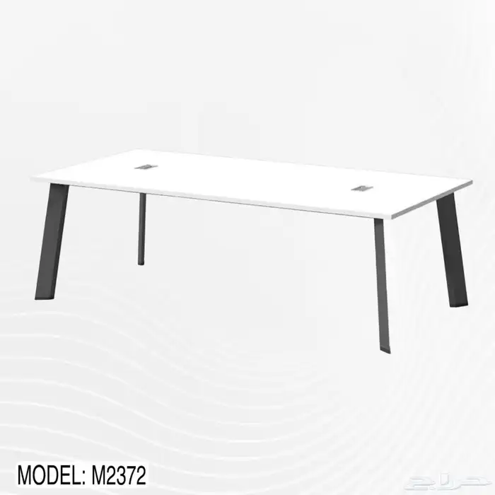 مكتب ابيض و رصاصي طقم مودرن فخم ورك ستيشن طاولة اجتماع كنب 93