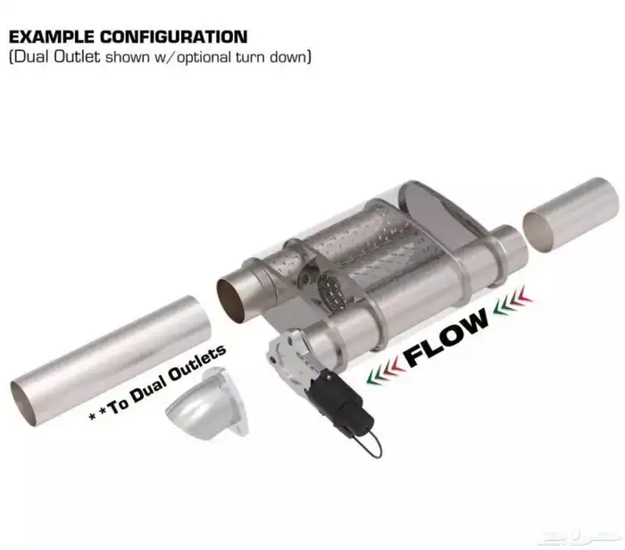 دبه صوت QTP Screamer Muffler w Bolt-On cutout 3 inch 10