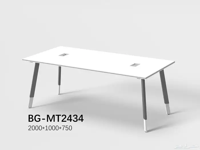 مكتب ابيض و رصاصي طقم مودرن فخم ورك ستيشن طاولة اجتماع كنب 98