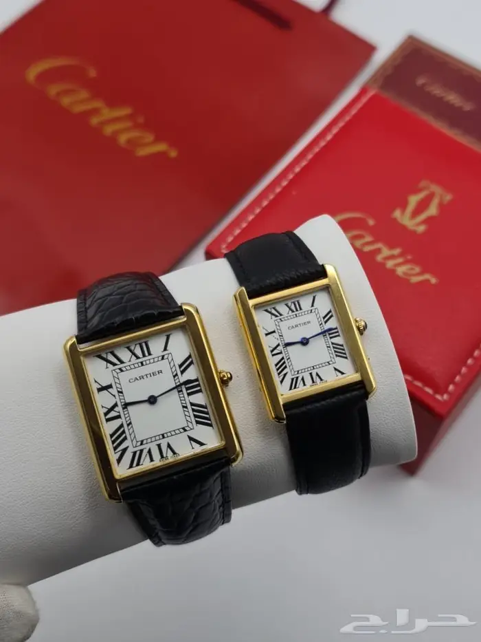 ساعات جلد لرجال موديل تانك من كارتييه ساعة ماركة كرتير 36-38 0