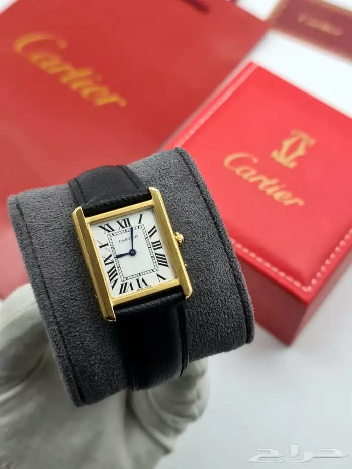 ساعات جلد لرجال موديل تانك من كارتييه ساعة ماركة كرتير 36-38 7