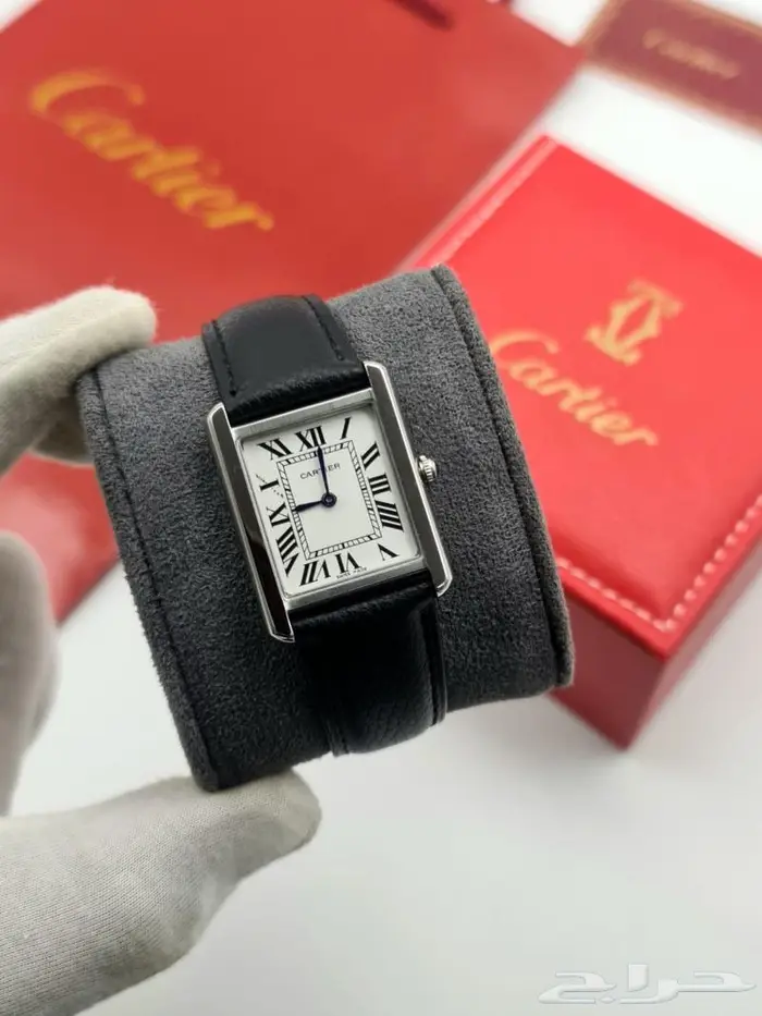 ساعات جلد لرجال موديل تانك من كارتييه ساعة ماركة كرتير 36-38 8