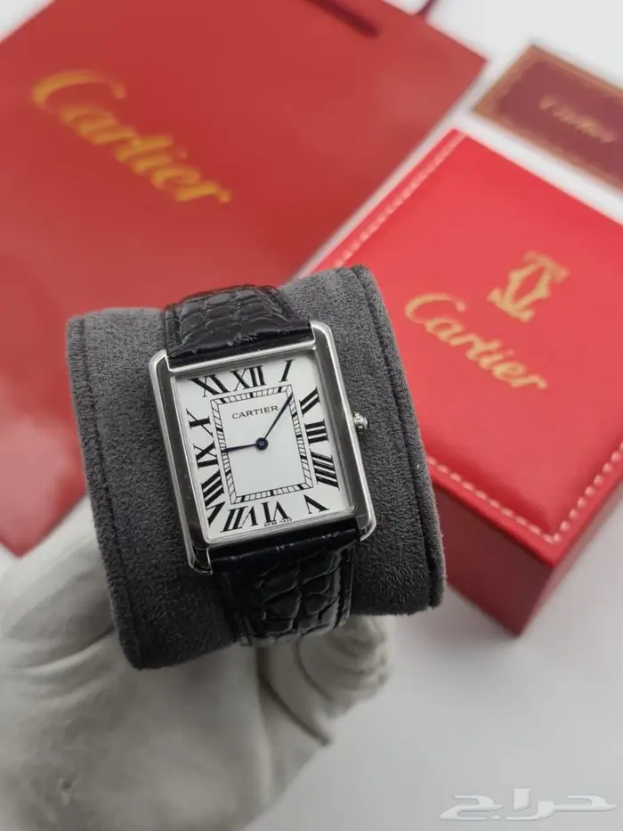 ساعات جلد لرجال موديل تانك من كارتييه ساعة ماركة كرتير 36-38 10