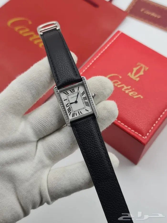 ساعات جلد لرجال موديل تانك من كارتييه ساعة ماركة كرتير 36-38 11