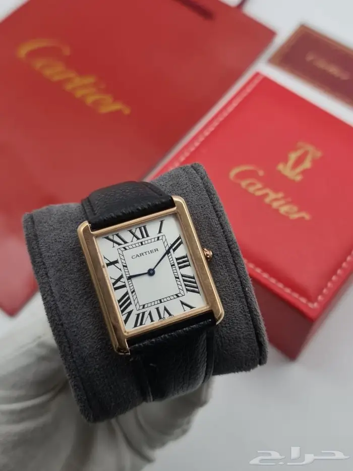 ساعات جلد لرجال موديل تانك من كارتييه ساعة ماركة كرتير 36-38 13