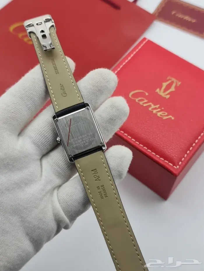 ساعات جلد لرجال موديل تانك من كارتييه ساعة ماركة كرتير 36-38 14