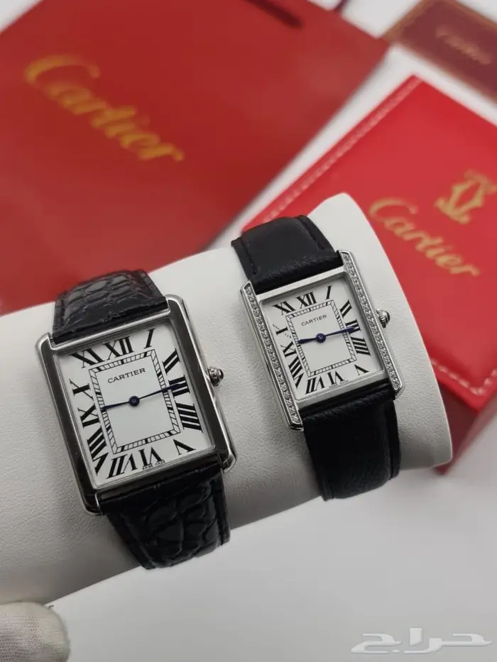 ساعات جلد لرجال موديل تانك من كارتييه ساعة ماركة كرتير 36-38 1