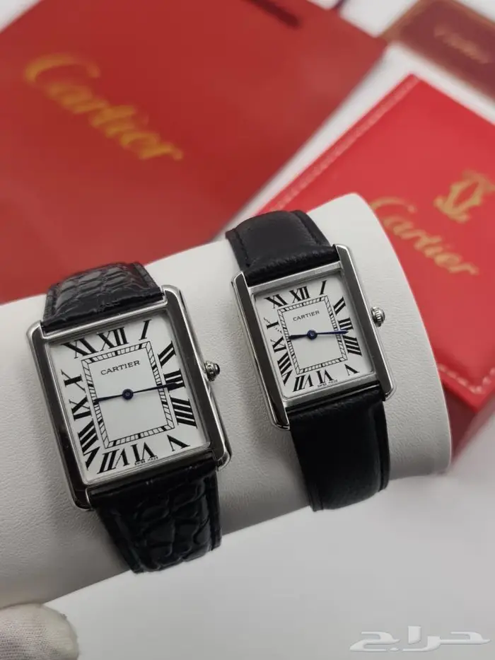 ساعات جلد لرجال موديل تانك من كارتييه ساعة ماركة كرتير 36-38 3