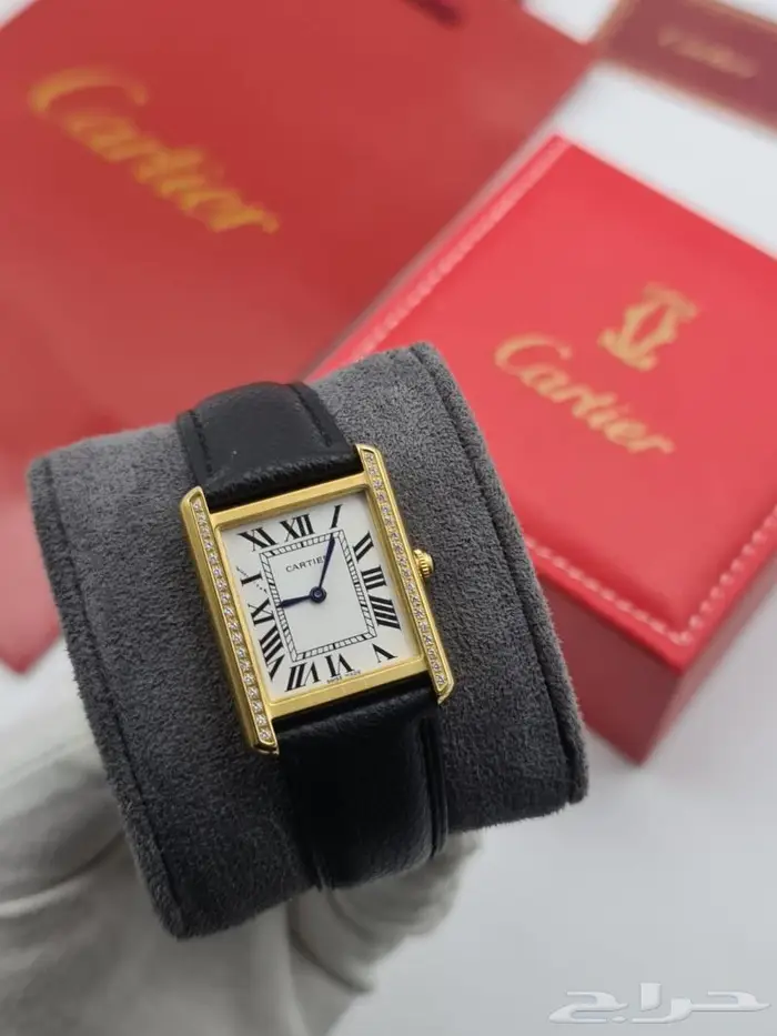 ساعات جلد لرجال موديل تانك من كارتييه ساعة ماركة كرتير 36-38 4