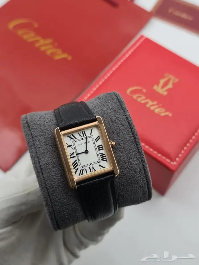 ساعات جلد لرجال موديل تانك من كارتييه ساعة ماركة كرتير 36-38 6
