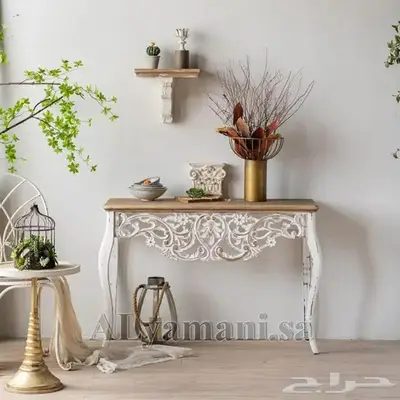 طاولة كونسول خشبي بتصميم بوهيمي 1