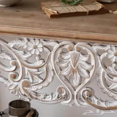 طاولة كونسول خشبي بتصميم بوهيمي 5