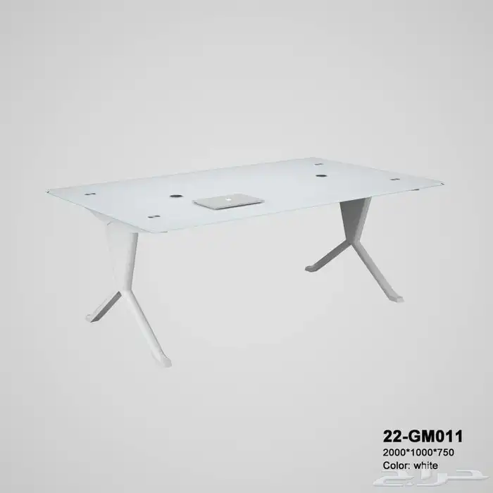 مكتب ابيض و رصاصي طقم مودرن فخم ورك ستيشن طاولة اجتماع كنب 38