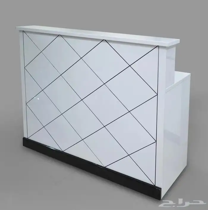 مكتب ابيض و رصاصي طقم مودرن فخم ورك ستيشن طاولة اجتماع كنب 59