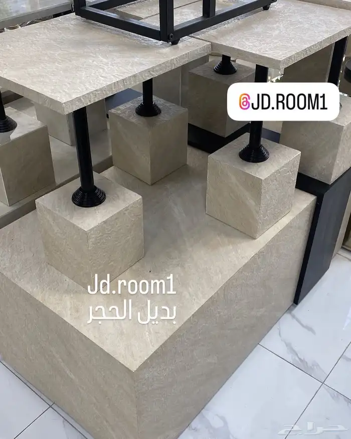 طاولات خدمه بديل الرخام ومرايات 22