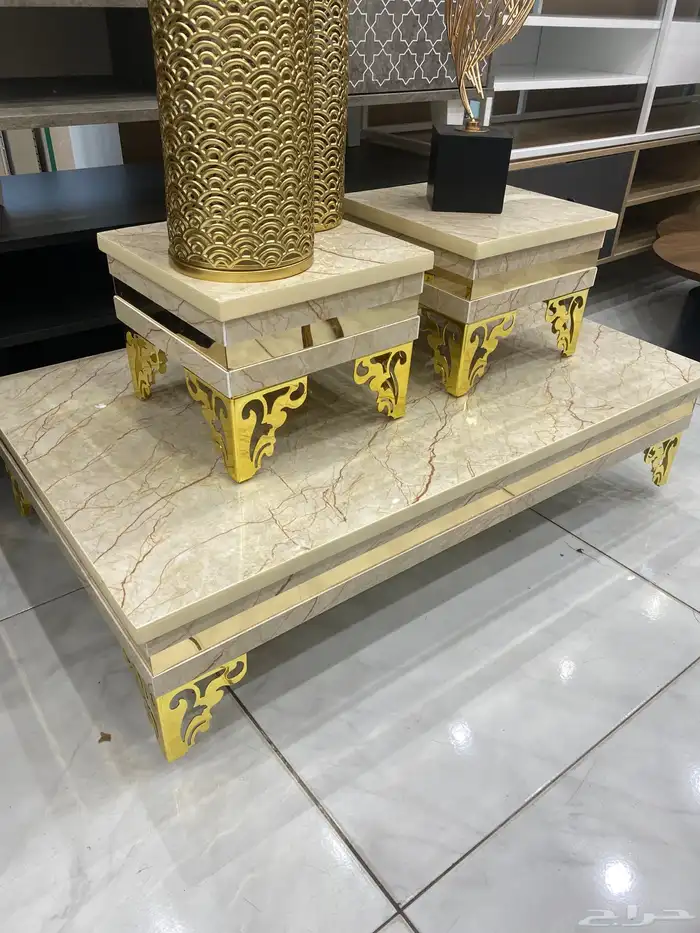 طاولات خدمه بديل الرخام ومرايات 86