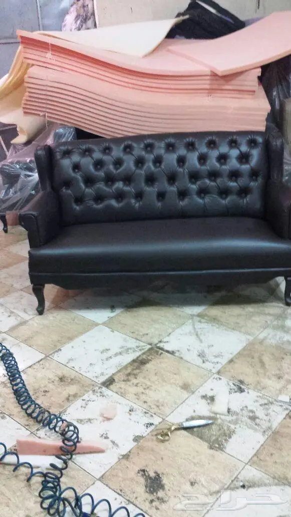 كنب مكتبي جديدة جلد فخم (طقم كنبات موجود جاهز كل الوان) 28