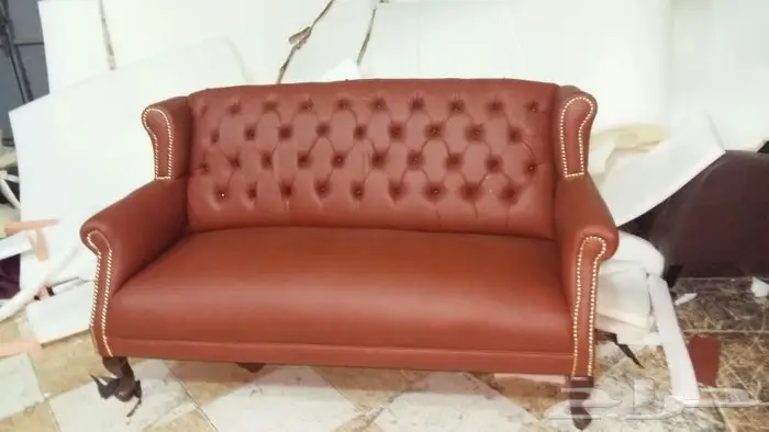 كنب مكتبي جديدة جلد فخم (طقم كنبات موجود جاهز كل الوان) 27