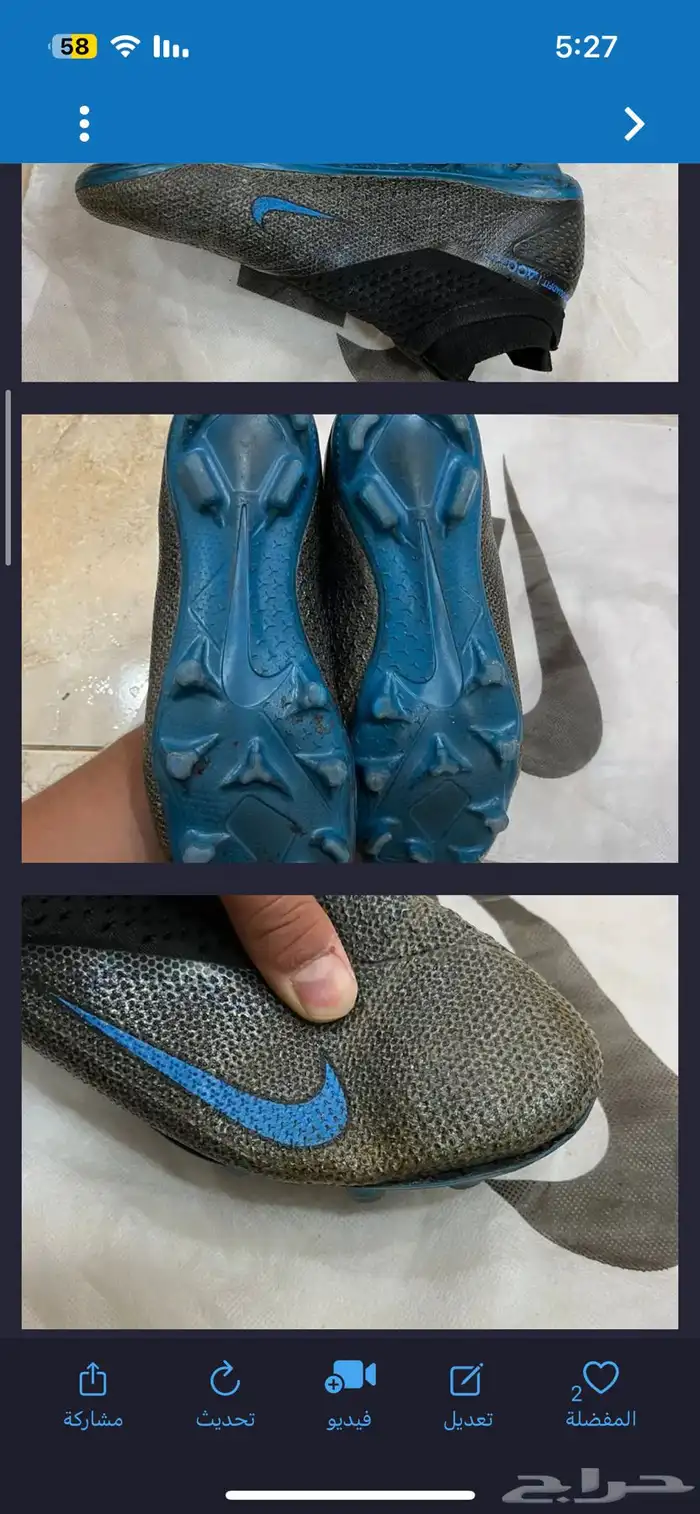 جوتي نايك مقاس 39 مستخدم للبيع ب 50 فقط 0