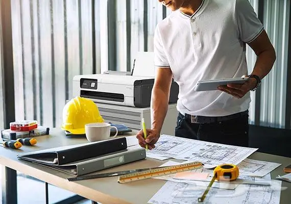 طابعة بلوتر خرائطA1 (24انش) بخزانات حبر جانبي 2