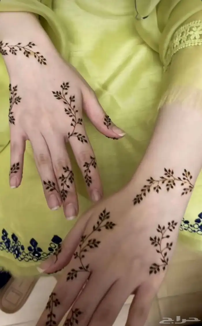 نقش حنا كبار وصغار وصبغ اسود 4